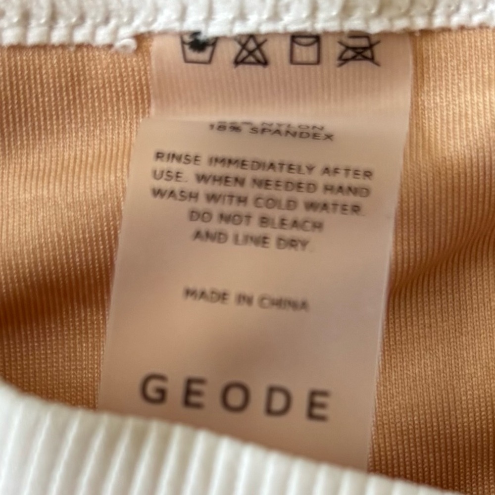 Geodehigh waisted rib short swim set - Picture 7 of 11